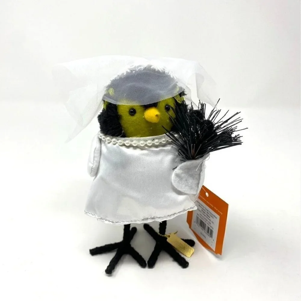 Target Midnight Raven Featherly Friends Bride Bird Halloween Decorative Figurine
